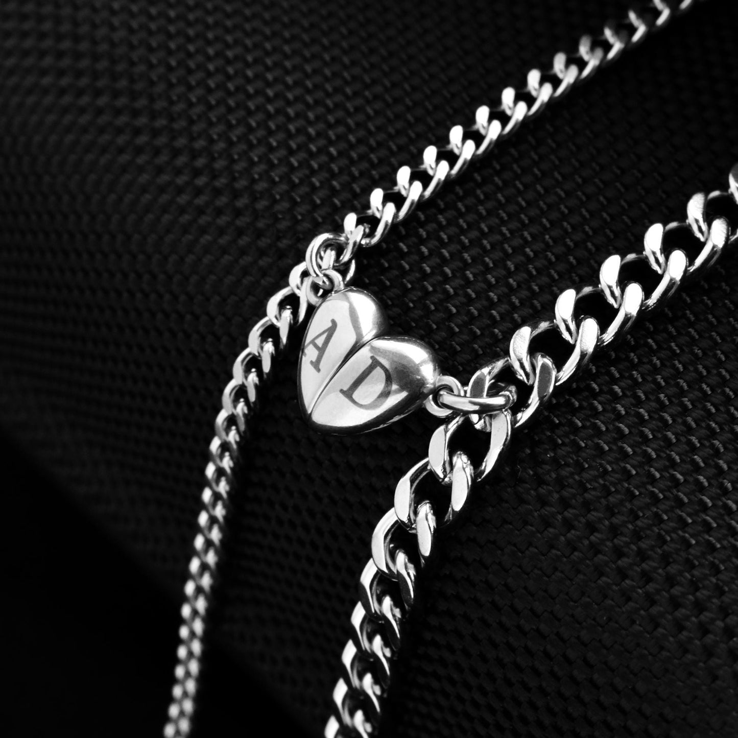 Matching Couples Bracelets with Heart, Relationship Gift For Boyfriend, Magnetic Bracelet Set Of 2, His and Hers Jewelry, Couple Gift - LoveBrasleT - Couple Gift Store