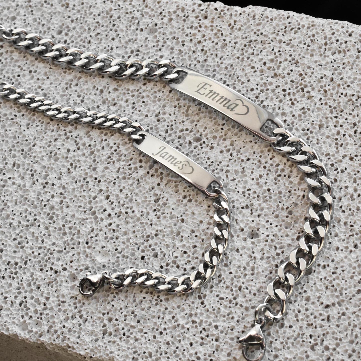 Personalized Couple Bracelets – Custom Engraved Name & Date Matching Set - LoveBrasleT - Couple Gift Store
