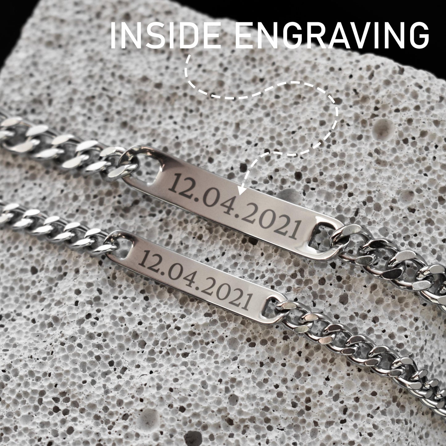 Personalized Couple Bracelets – Custom Engraved Name & Date Matching Set - LoveBrasleT - Couple Gift Store