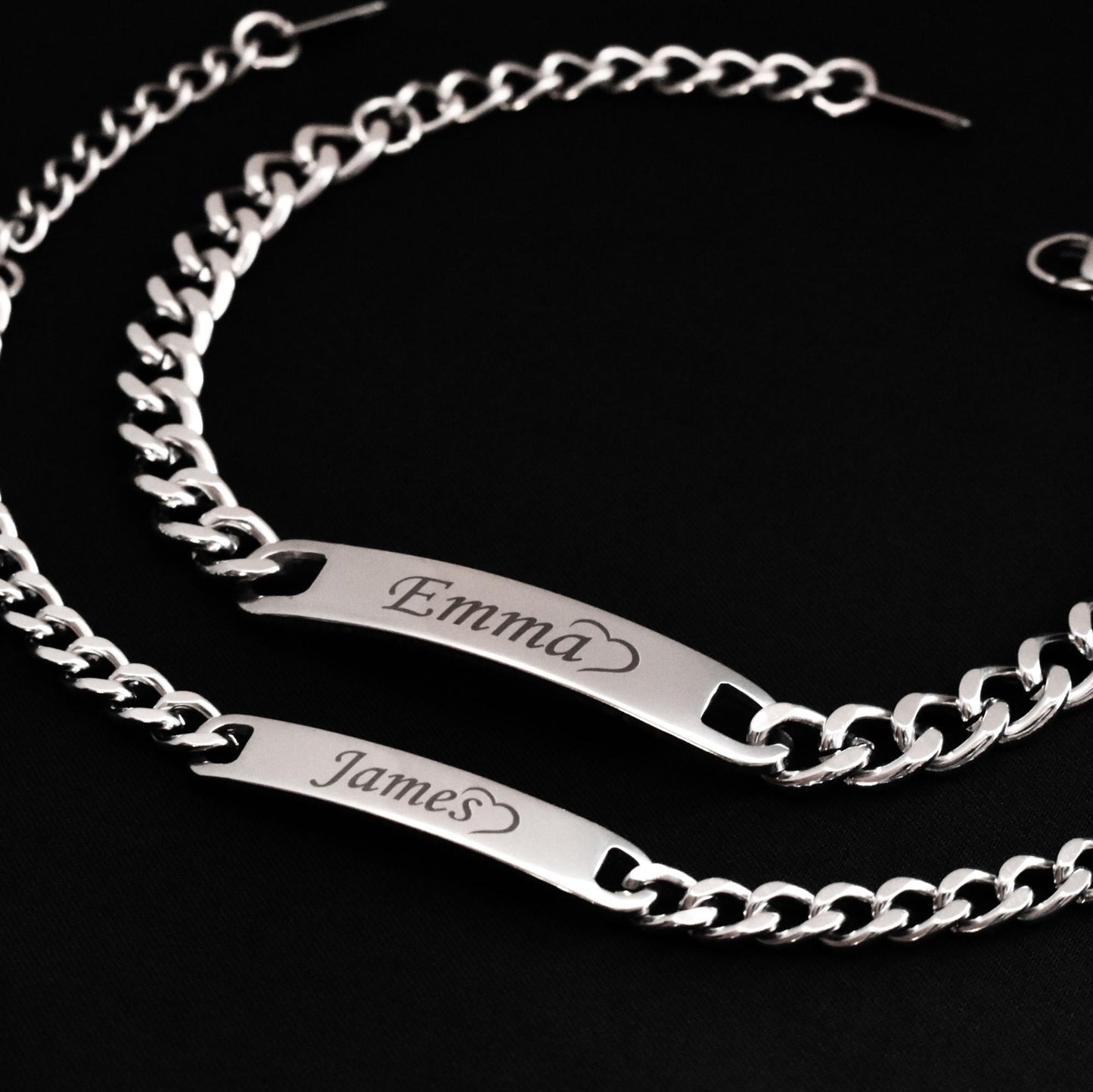 Personalized Couple Bracelets – Custom Engraved Name & Date Matching Set - LoveBrasleT - Couple Gift Store