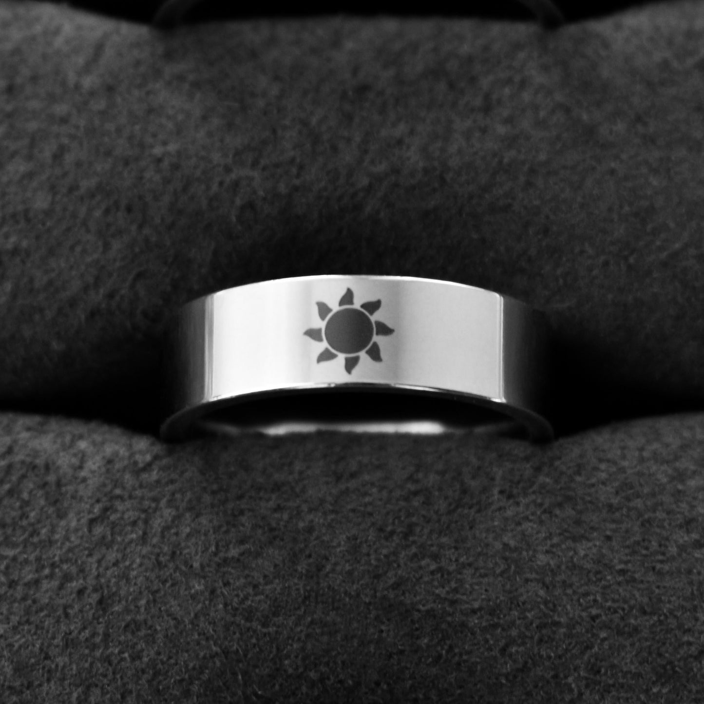 Personalized Couple Rings Moon, Sun, Star | Custom Name Ring Engraved, Promise Gift for Couples, BFF, Matching ring set, Jewelry Gift & Him - LoveBrasleT - Couple Gift Store