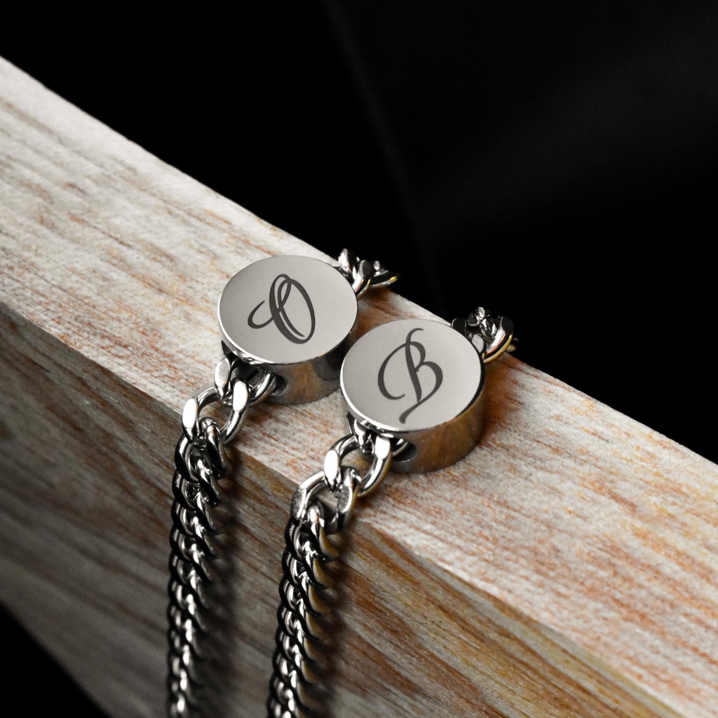 Personalized Initials Couple Bracelets, Custom Matching Bracelet, Friendship Engraved Bracelets, Gift for Couples, Husband, His and Hers - LoveBrasleT - Couple Gift Store