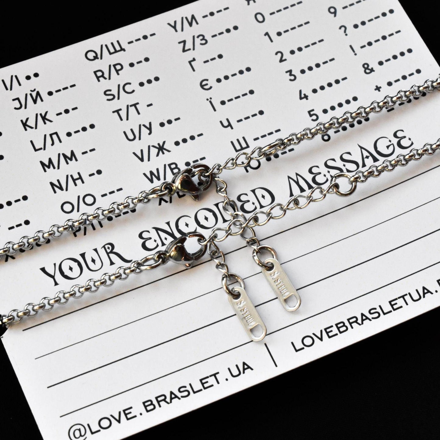 Personalized Morse Code Couple Bracelets, Custom Hidden Message Matching Bracelet, Secret Beaded Name, Gift for couples, friend, His & Her - LoveBrasleT - Couple Gift Store