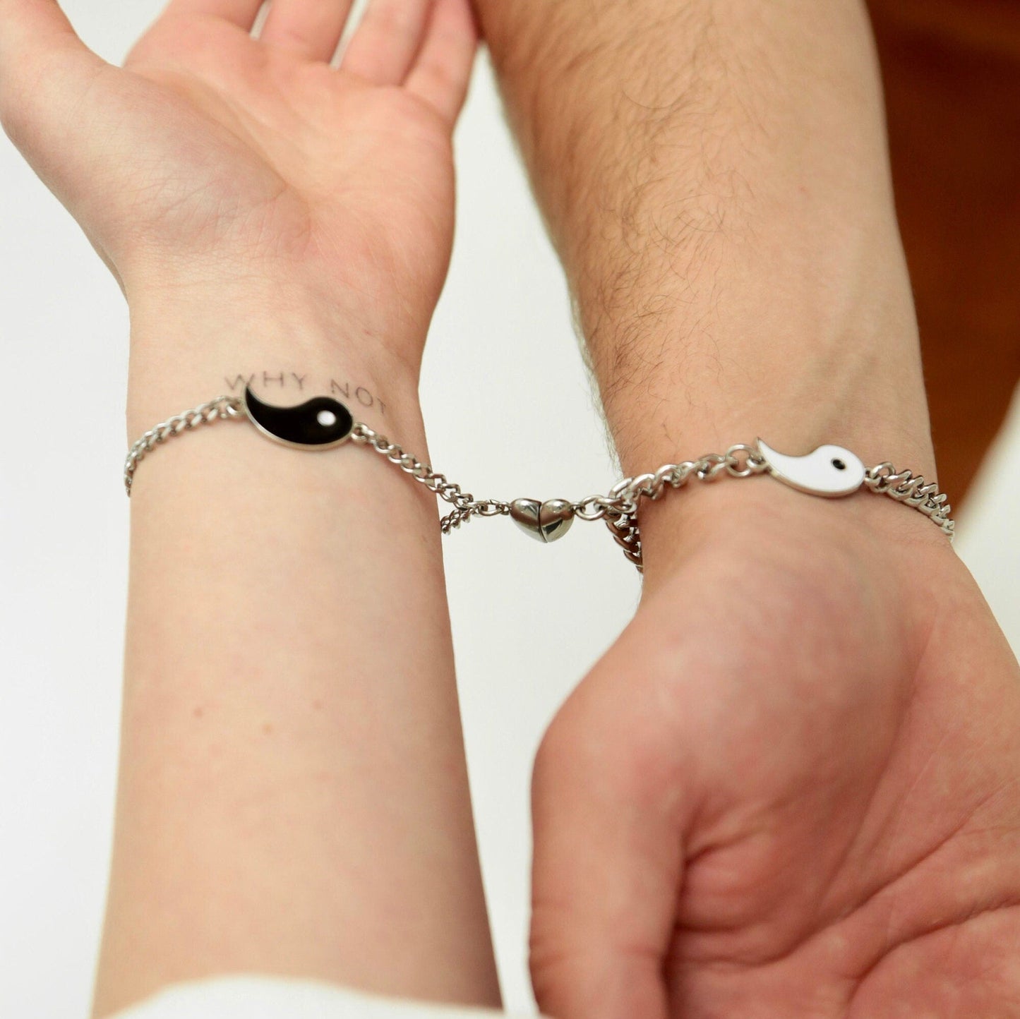 Yin - Yang collection of Couples Bracelets and Couples Necklace, Gift for Couples, Gift for Her, Gift for Him, magnetic bracelet with Yin - Yang - LoveBrasleT - Couple Gift Store