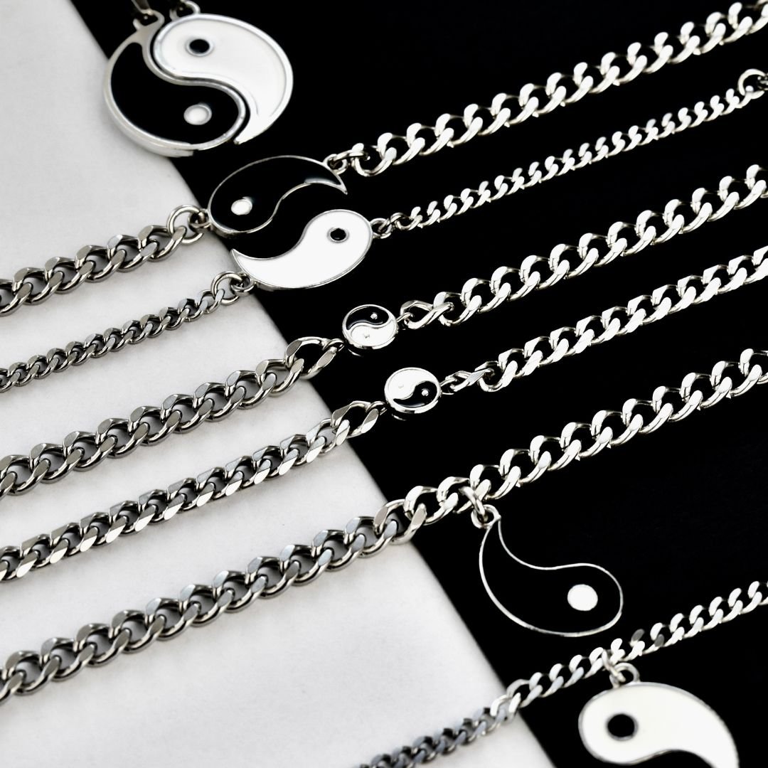 Yin - Yang collection of Couples Bracelets and Couples Necklace, Gift for Couples, Gift for Her, Gift for Him, magnetic bracelet with Yin - Yang - LoveBrasleT – Matching Couples Gift Store