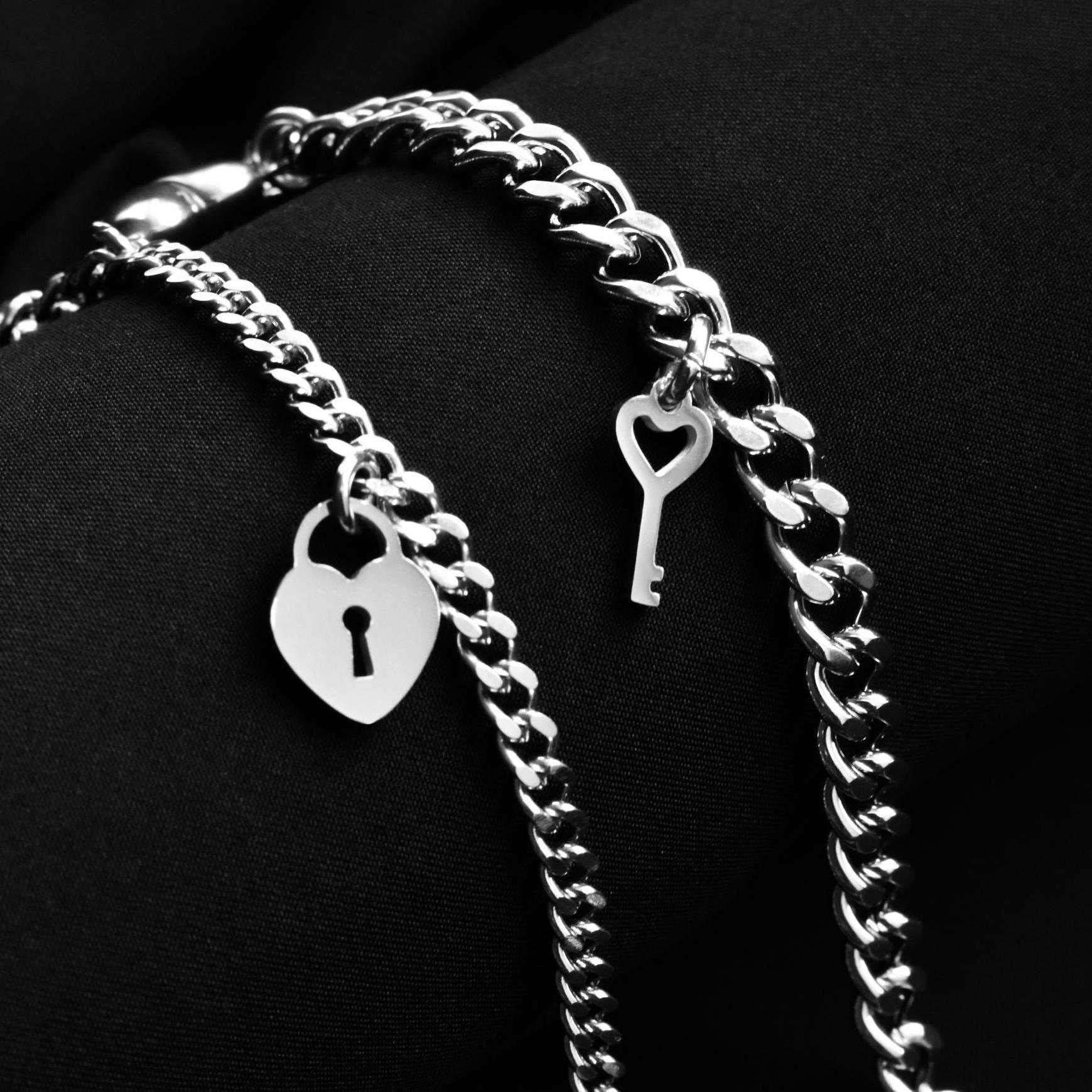 Couple Bracelets Key & Lock and Magnetic Heart | Matching Bracelets Set, Gift for Couples, Friendship, His and Hers Jewellry, long distance - LoveBrasleT - Couple Gift Store