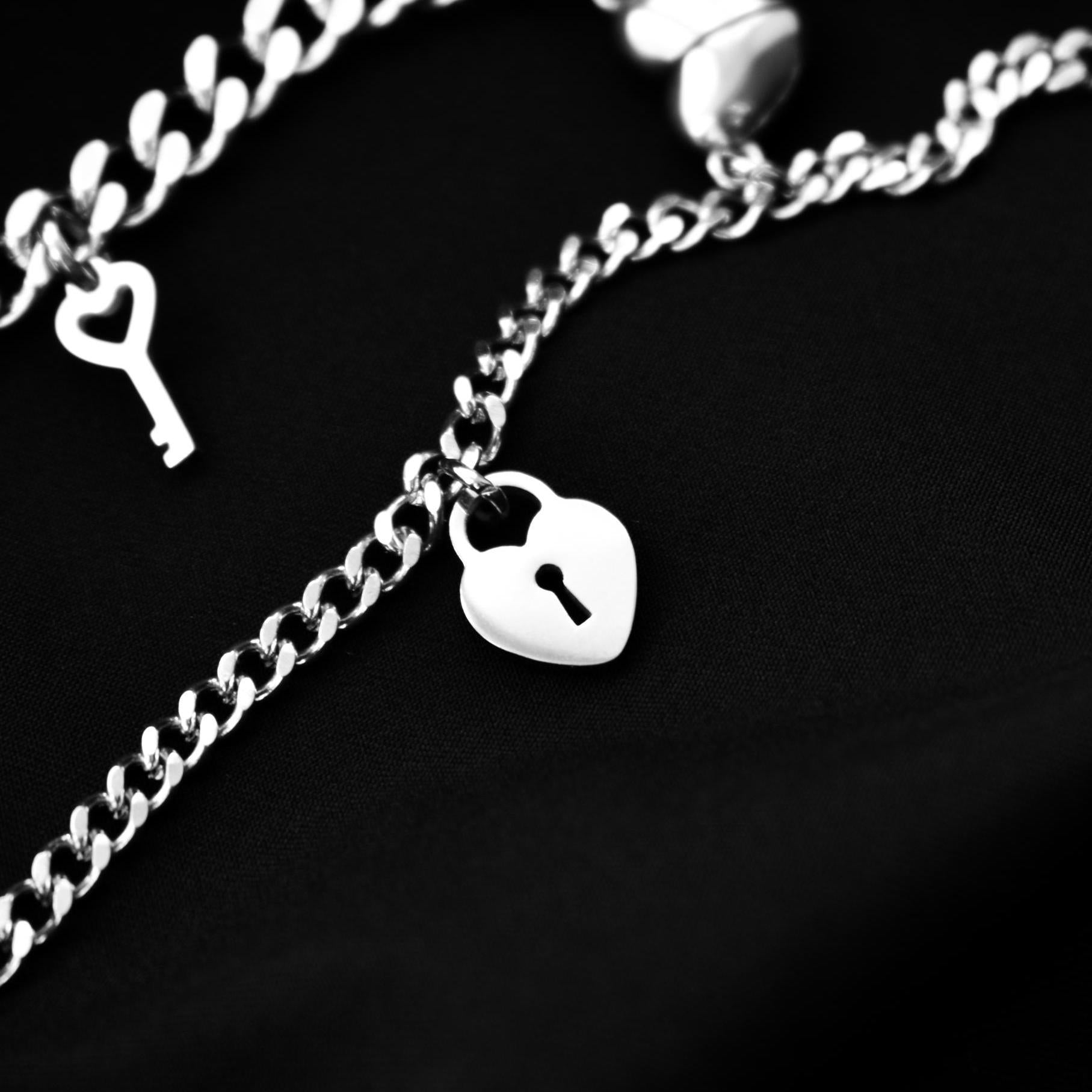 Couple Bracelets Key & Lock and Magnetic Heart | Matching Bracelets Set, Gift for Couples, Friendship, His and Hers Jewellry, long distance - LoveBrasleT - Couple Gift Store