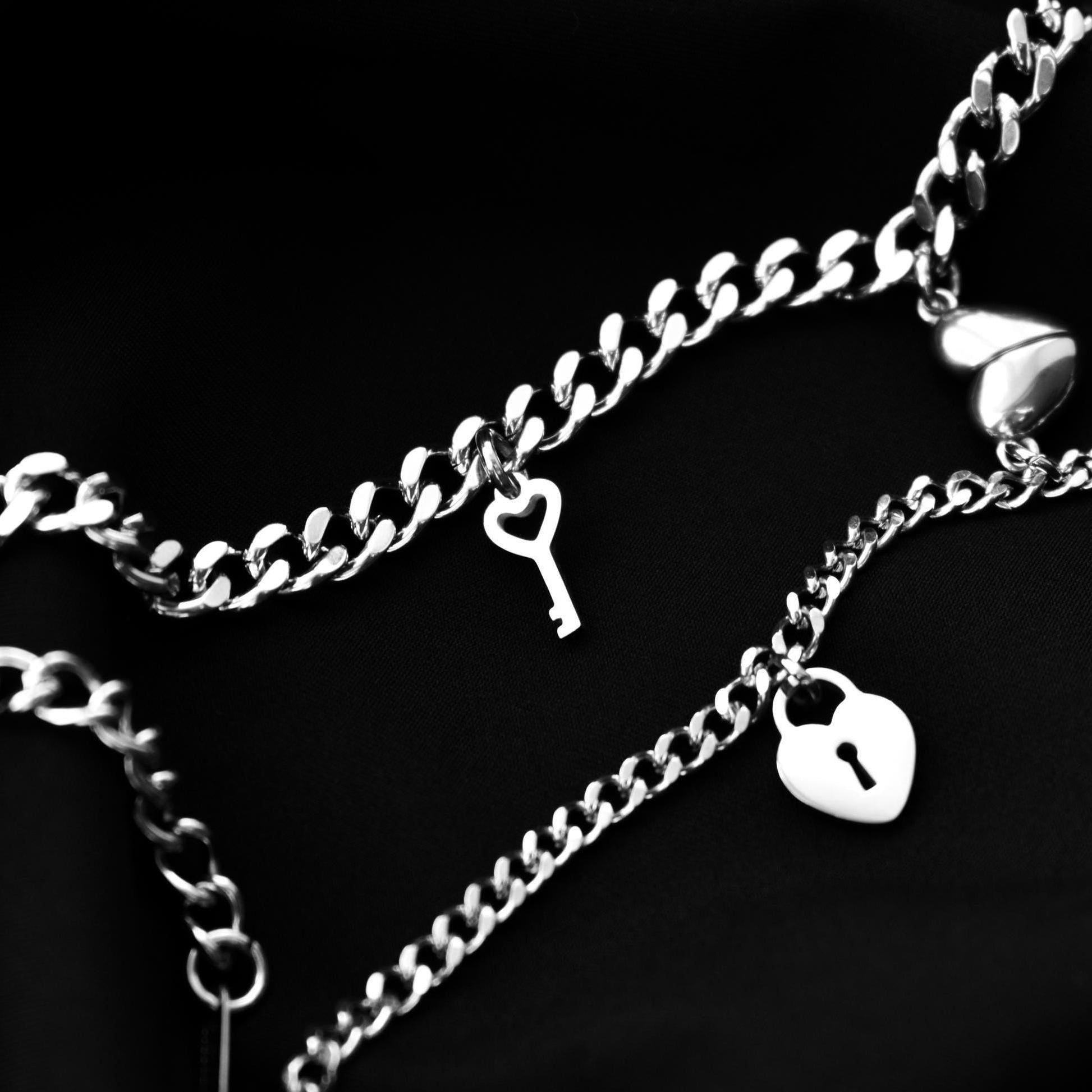 Couple Bracelets Key & Lock and Magnetic Heart | Matching Bracelets Set, Gift for Couples, Friendship, His and Hers Jewellry, long distance - LoveBrasleT - Couple Gift Store