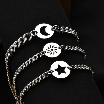 Couple Bracelets Moon, Sun, Star and Magnetic Heart | Matching Bracelets Set, Gift for Couples, Friendship, His and Hers Handmade Jewellry - LoveBrasleT – Matching Couples Gift Store