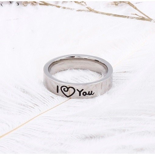 Couple Rings "I love you" engraving, Matching Gift for Couples, Lovers, boyfriend, girlfriend, Set of 2 Friendship - relationship ring set - LoveBrasleT - Couple Gift Store