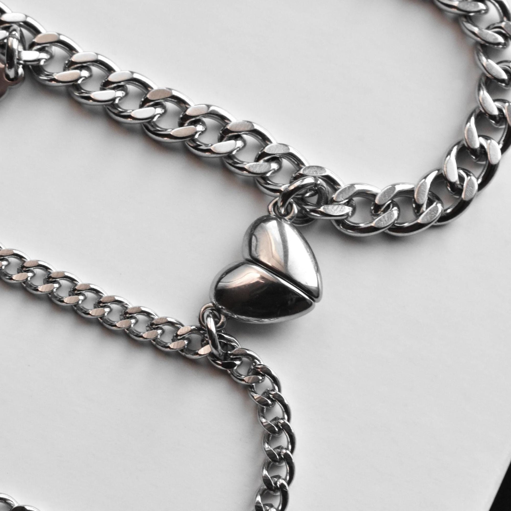 Couples Bracelet charms Infinity Symbols and Magnetic Heart, Gift Matching Bracelets, Relationship, Husband Wife, His & Hers Jewelry, BFF - LoveBrasleT - Couple Gift Store