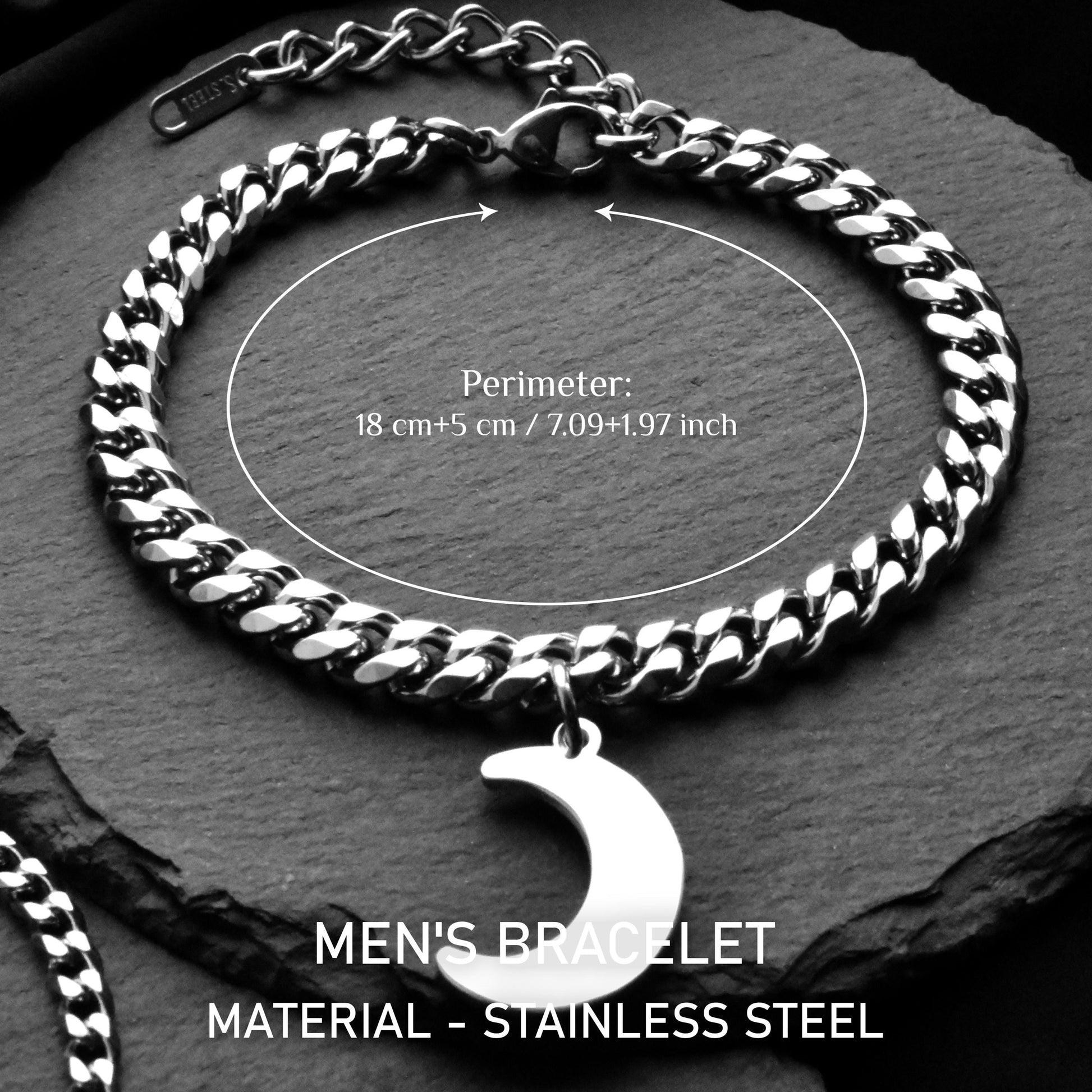 Couples Bracelets with Moon and Star charms, Magnetic Heart Matching Jewelry, His and Hers Bracelets, Couples Gift, Friendship, Relationship - LoveBrasleT - Couple Gift Store