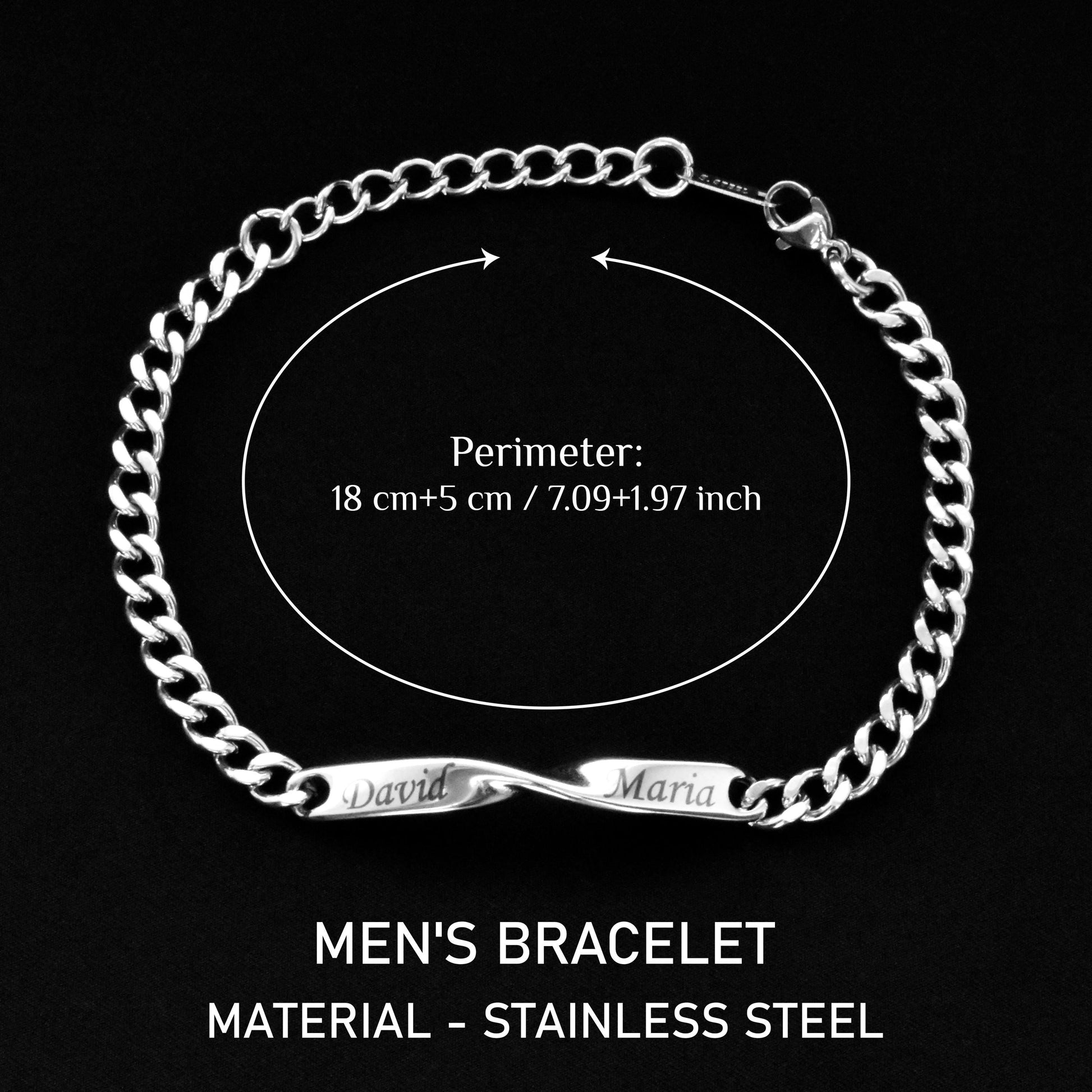 Custom Couple Bracelets, Personalized Name Matching Bracelet For Couple, Friendship Engraved Bracelets, Gift For Couples, Gift for Husband - LoveBrasleT - Couple Gift Store