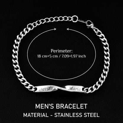 Custom Couple Bracelets, Personalized Name Matching Bracelet For Couple, Friendship Engraved Bracelets, Gift For Couples, Gift for Husband - LoveBrasleT - Couple Gift Store