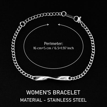 Custom Couple Bracelets, Personalized Name Matching Bracelet For Couple, Friendship Engraved Bracelets, Gift For Couples, Gift for Husband - LoveBrasleT - Couple Gift Store