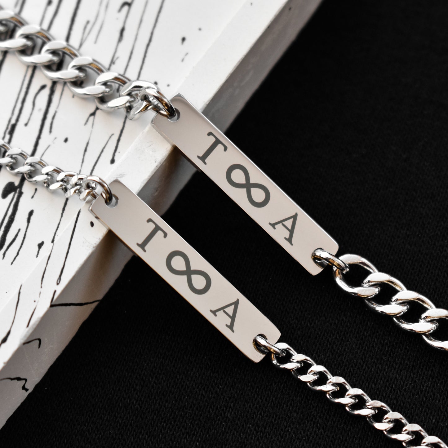 Custom Engraved Initials Couple Bracelets, Personalized Matching Bracelet for Him and Her, Couple Gifts, Handcrafted His and Hers Jewelry - LoveBrasleT – Matching Couples Gift Store