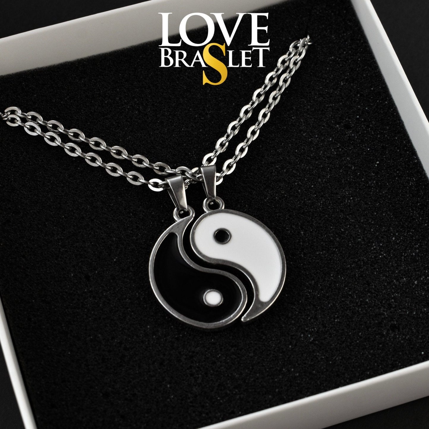 Yin-Yang collection of Couples Bracelets and Couples Necklace, Gift for Couples, Gift for Her, Gift for Him, magnetic bracelet with Yin-Yang