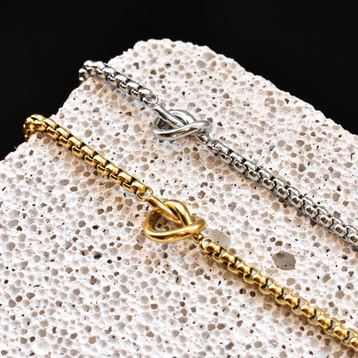 Gold & Silver Knot Matching Bracelets, Couples Dainty Bracelet set, His Hers Jewelry, Friendіship Gifts for Her Him, Anniversary, Christmas