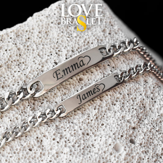 Personalized Couple Bracelets – Custom Engraved Name & Date Matching Set - LoveBrasleT - Couple Gift Store