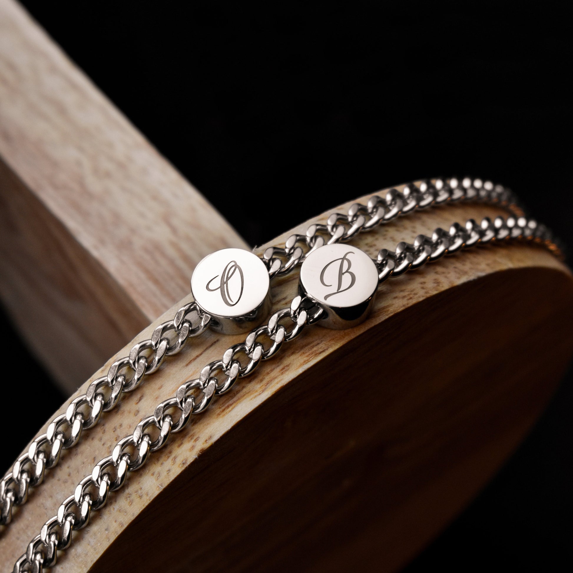 Personalized Initials Couple Bracelets, Custom Matching Bracelet, Friendship Engraved Bracelets, Gift for Couples, Husband, His and Hers - LoveBrasleT – Matching Couples Gift Store