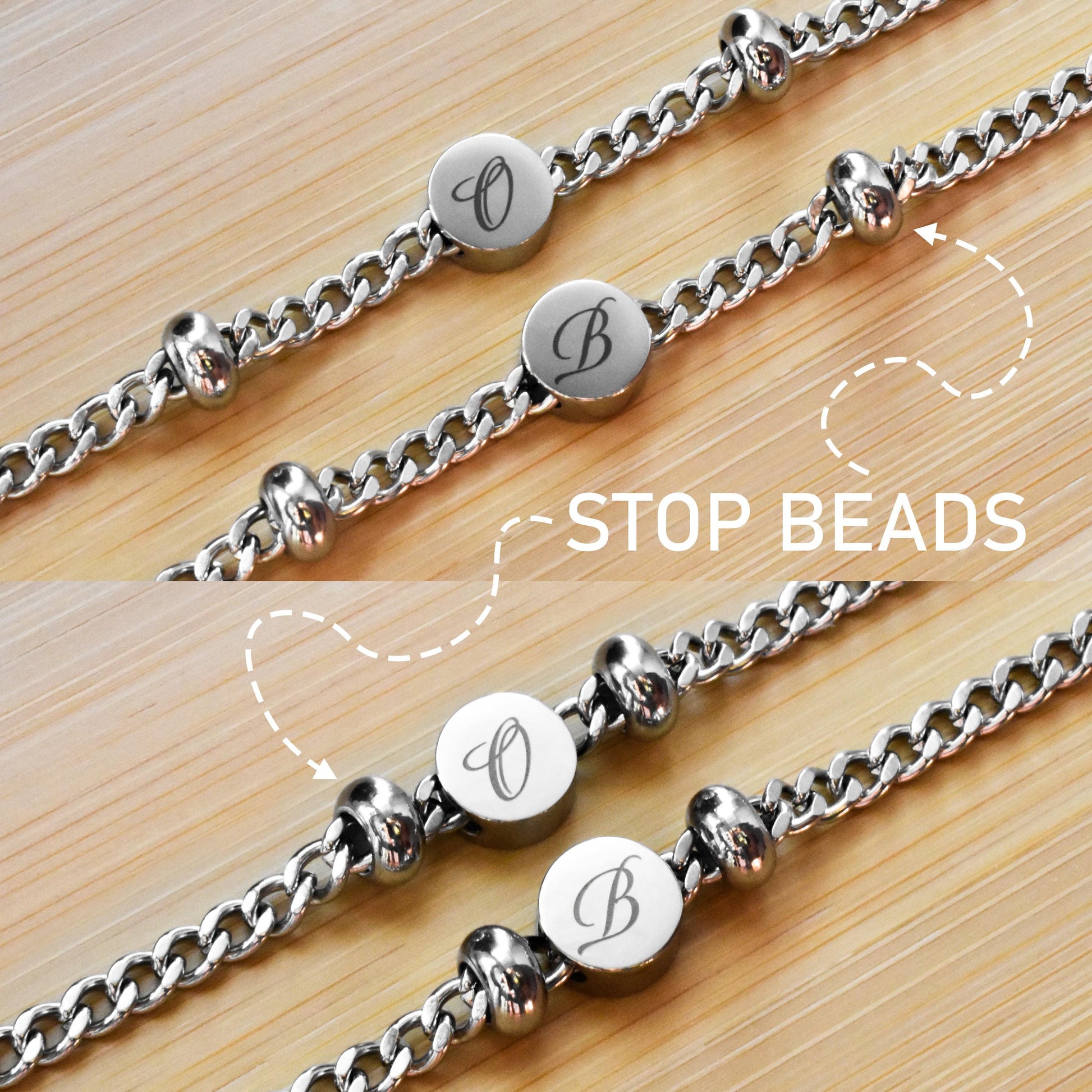 Personalized Initials Couple Bracelets, Custom Matching Bracelet, Friendship Engraved Bracelets, Gift for Couples, Husband, His and Hers - LoveBrasleT - Couple Gift Store