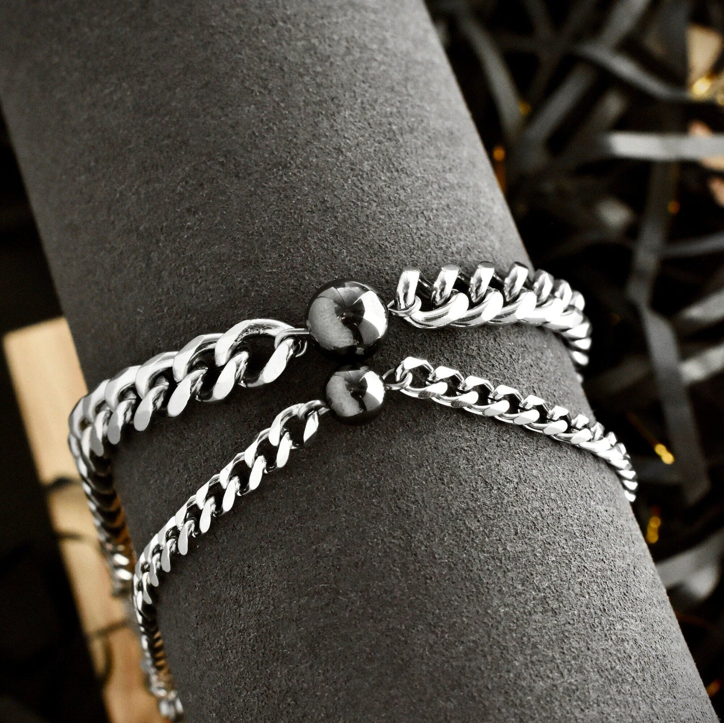 Set of 2 Magnetic Hematite Bracelets, Matching Bracelets, His and Hers Bracelets, Lover Bracelet, Gift for Couples, Friendship Bracelets - LoveBrasleT - Couple Gift Store