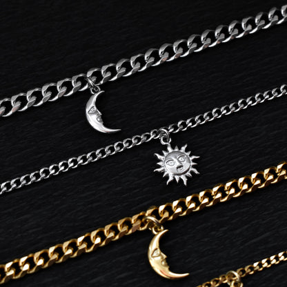 Sun & Moon Couples Bracelets – Silver or Gold Matching Charm Set - LoveBrasleT – Matching Couples Gift Store