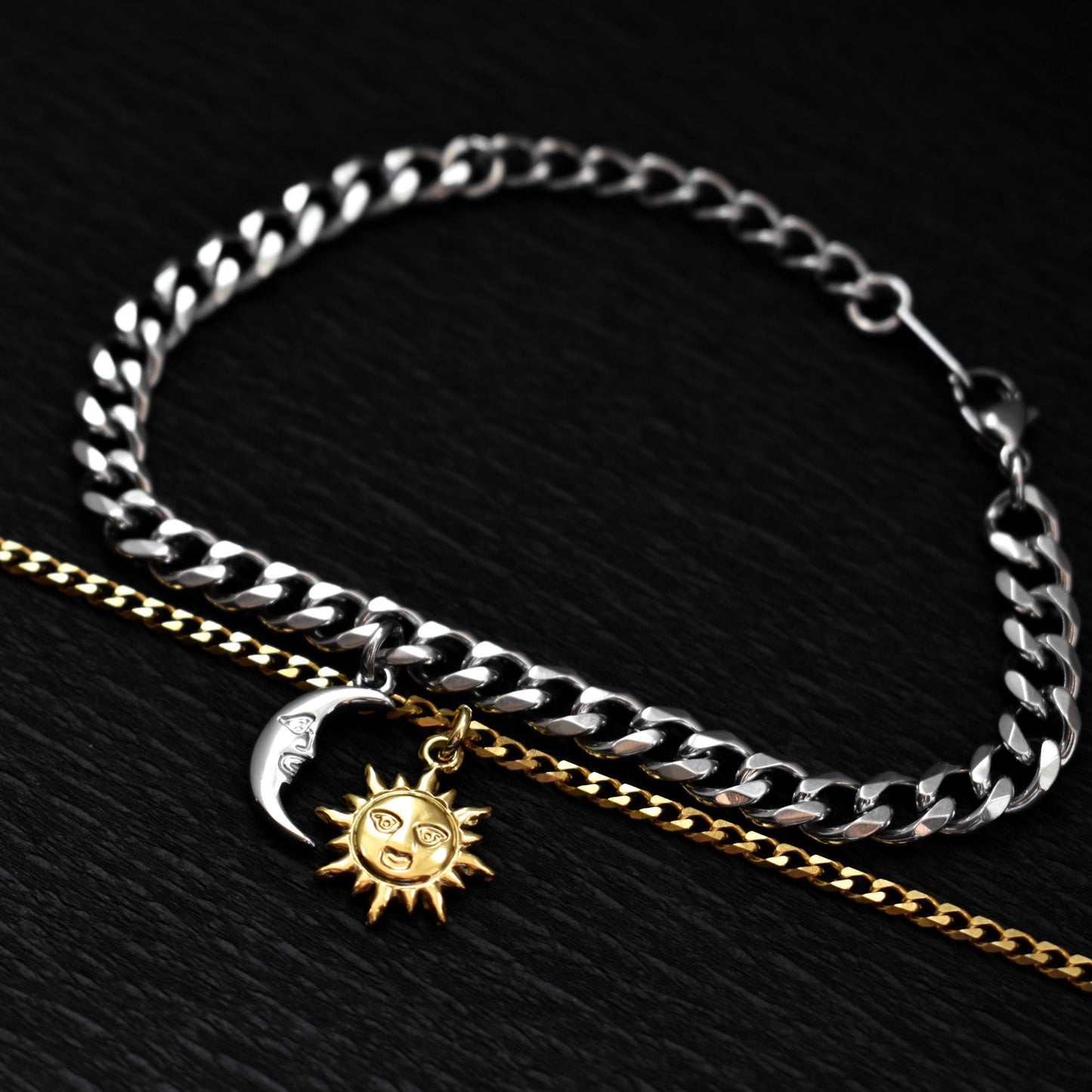 Sun & Moon Couples Bracelets – Silver or Gold Matching Charm Set - LoveBrasleT – Matching Couples Gift Store
