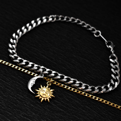 Sun & Moon Couples Bracelets – Silver or Gold Matching Charm Set - LoveBrasleT – Matching Couples Gift Store
