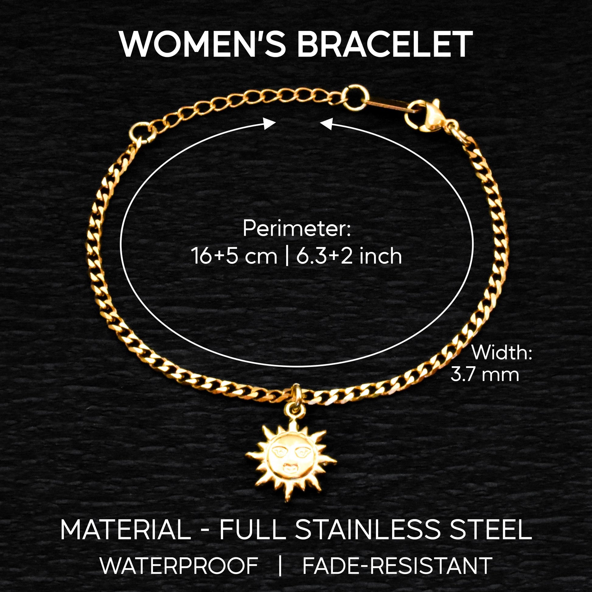 Sun & Moon Couples Bracelets – Silver or Gold Matching Charm Set - LoveBrasleT – Matching Couples Gift Store