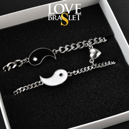 Yin - Yang collection of Couples Bracelets and Couples Necklace, Gift for Couples, Gift for Her, Gift for Him, magnetic bracelet with Yin - Yang - LoveBrasleT - Couple Gift Store