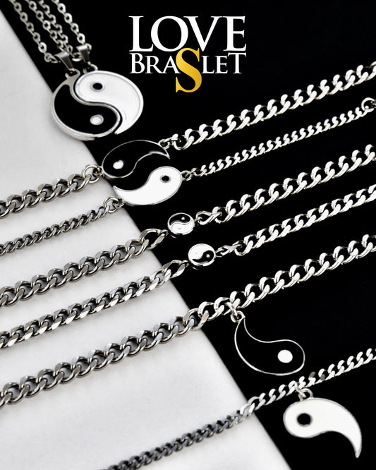 Yin - Yang collection of Couples Bracelets and Couples Necklace, Gift for Couples, Gift for Her, Gift for Him, magnetic bracelet with Yin - Yang - LoveBrasleT - Couple Gift Store